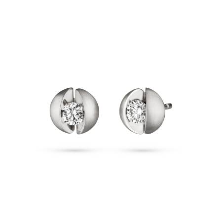 217 CALL2 23, Calla Ohrstecker, Weißgold, 2 Brillanten je 0,235ct