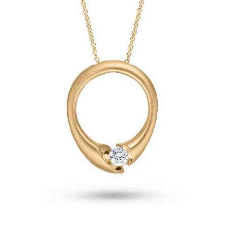 114 CALO1 10. Calla Collier, Gelbgold, 0,11ct
