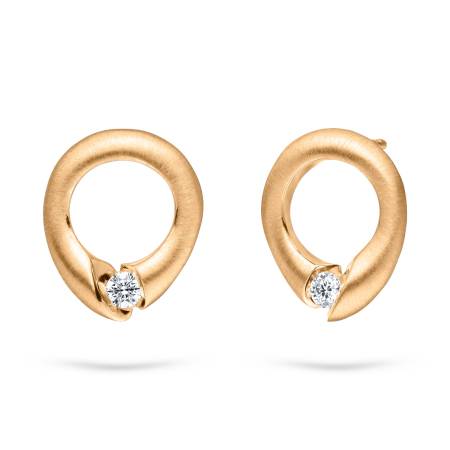 117 CALO1 10, CALLA Ohrstecker, Gelbgold, 0,20ct