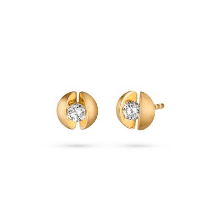117 CALL2 10, Calla Ohrstecker, Gelbgold, 2 Brillanten 0,105ct