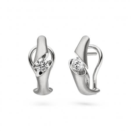 117 CALOC 20, Calla Ohrclip, Weißgold, 2 Brillanten