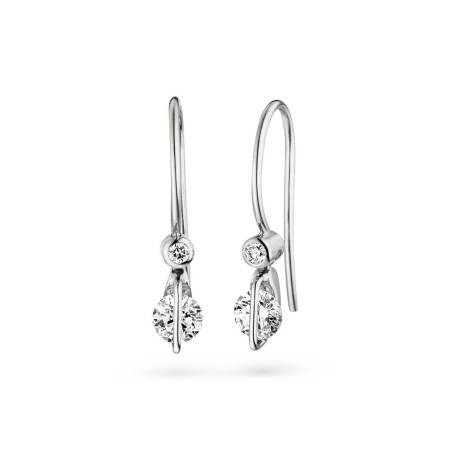 L1041, Liberté Ohrhänger, Weißgold, frei beweglicher Brillant